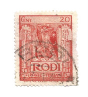 (COLONIE E POSSEDIMENTI) 1929, EGEO, SERIE PITTORICA, 20c - Francobollo Usato (CAT. SASSONE N.5) - Egeo