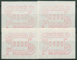 Norwegen 1986 Automatenmarken 4 Wertstufen ATM 3 Postfrisch - Timbres De Distributeurs [ATM]