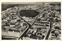Curacao, N.A, WILLEMSTAD, Aerial View (1956) Salas RPPC Postcard - Curaçao