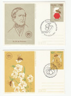 BEES  2 Diff 1987 Illus POLAND Postal STATIONERY Event CARDS Bee Stamps Cover Insect Insects - Honeybees