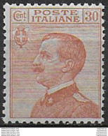 1922 Italia VE III 30c. Bruno Arancio MNH Sassone N. 127 - Other & Unclassified