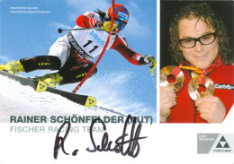 Autogramm Fischer-AK Ski Alpin Rainer Schönfelder Wolfsberg Bleiburg Kärnten ÖSV FIS Österreich Austria Autriche Olympia - Autógrafos