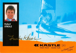 Autogrammkarte Kästle-AK Ski Alpin Hubert Strolz Warth In Vorarlberg Österreich Austria Autriche ÖSV Olympiasieger 1988 - Authographs