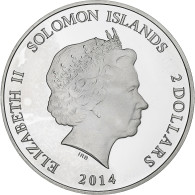 Îles Salomon, Elizabeth II, 2 Dollars, Aladdin Et La Lampe Magique, 2014, BE - Solomon Islands