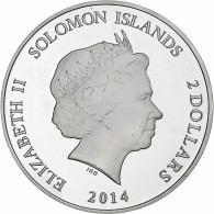 Îles Salomon, Elizabeth II, 2 Dollars, Peter Pan, 2014, BE, Argent, SPL - Salomon