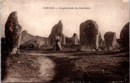 12-4-2024 (1 Z 41) France (b/w - Very Old) Alignement De Carnac (Menhir) - Dolmen & Menhirs