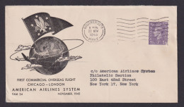 Flugpost Brief Air Mail Großbritannien Bournemouth Poole Nach New Yoerk USA - Cartas & Documentos