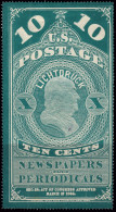 ÉTATS-UNIS / USA - 1875 German Reproduction ("LICHTDRUCK") Of Sc.PR6 10c Dark Bluish Green - Zeitungsmarken & Streifbänder