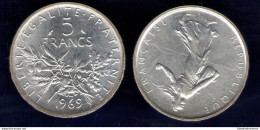 1969 Francia 5 Franchi Argento Seminatrice Fdc - Non Classés