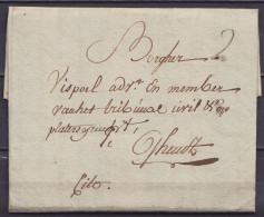 L. Datée 11 Septembre 1798 De GERAARDSBERGEN (Grammont) Pour GHENDT (Gand) - Man. "cito" - Port "2" - 1794-1814 (French Period)