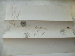 Belgique / Belgie 17  Used Oblitéré Gand Eecloo Sur Lettre Brief ( 1868 ) Leopold 1 Parfait Perfect - 1865-1866 Profile Left