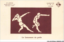CAR-AAQP6-0470 - SPORT - Le Lancement Du Poids. Carte A Systeme Lumineux - Athlétisme