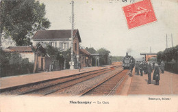 MONTMAGNY (Val-d'Oise) - La Gare Avec Train - Tirage Couleurs - Voyagé (2 Scans) Paris 11e, 15 Rue Saint-Sébastien - Montmagny