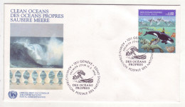 Europe - Nations Unies - Clean Oceans FDC - Genève -13/3/1992- M319 - Oblitérés