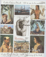 Roumanie Romania Registered Cover Cecilia Cuțescu Storck 140 Th Years Of Birth Block Peinture Painter - Covers & Documents