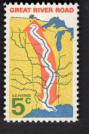 202340427 1966 SCOTT 1319 POSTFRIS MINT NEVER HINGED (XX) - GREAT RIVER ROAD - MAP - Ongebruikt