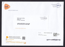 Netherlands: Cover, 2024, Postage Paid, From Postal Service, 2x Label Redirected, Sorting Problem (minor Creases) - Lettres & Documents