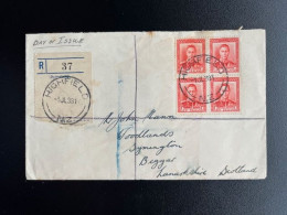 NEW ZEALAND 1938 REGISTERED LETTER HIGHFIELD TO BIGGAR SCOTLAND 01-07-1938 NIEUW ZEELAND - Briefe U. Dokumente