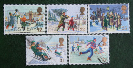 Natale Weihnachten Xmas Noel Kerst (Mi 1300-1304) 1990 Used Gebruikt Oblitere ENGLAND GRANDE-BRETAGNE GB GREAT BRITAIN - Oblitérés