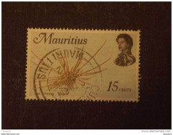 Mauritius Maurice 1969 Elisabeth II Faune Marine Oursin Zeeegel Filigrane Couché Yv 334 O - Mauritius (1968-...)