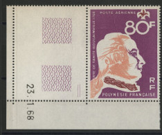 POLYNESIE Poste Aérienne PA N° 24 Neuf ** (MNH) Avec Coin Daté 23/1/68 TB - Unused Stamps