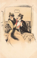 Jugendstil * CPA Illustrateur Art Nouveau éditeur Meissner & Buch Série 1049 * Couple Amoureux Wagon Train - Before 1900