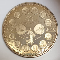 FRANCE - MÉDAILLE - L'EUROPE DES XXVII - 50 ANS DU NOUVEAU FRANC - 1960 - 2010 - BE - Otros & Sin Clasificación