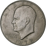 États-Unis, Dollar, Eisenhower Dollar, 1972, U.S. Mint, Cupronickel Plaqué - 1971-1978: Eisenhower