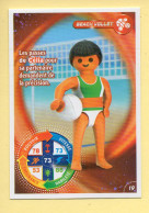 Carte Playmobil N° 19 / Beach Volley / Célia / Le Monde Du Sport / Carrefour Market - Autres & Non Classés