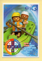 Carte Playmobil N° 51 / Rafting / Oscar Et Lucas / Le Monde Du Sport / Carrefour Market - Otros & Sin Clasificación