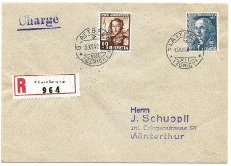 100 - 12 - Enveloppe Recommandée Envoyée De Glattbrugg 1942 - Timbres Pro Juventute - Covers & Documents