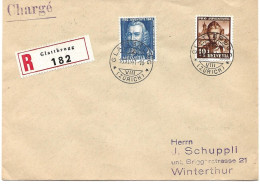 100 - 11 - Enveloppe Recommandée Envoyée De Glattbrugg 1941 - Timbres Pro Juventute - Covers & Documents