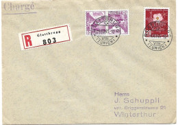 33 - 64 - Enveloppe Recommandée Envoyée De Glattbrugg 1945 - Timbre Pro Juventute - Covers & Documents