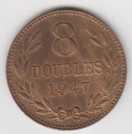 Guernsey Coin 8doubles 1947 Condition Aunc - Guernesey