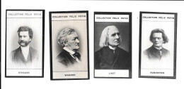 EC57 - CHROMO PHOTOGRAPHIQUE FELIX POTIN - STRAUSS - RUBISTEIN - RICHARD WAGNER - FRANZ LISZT - Félix Potin