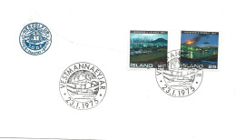 Island Iceland  1979 . Europe: Important Personalities, Authors Jón Sveinsson, Gunnar Gunnarsson  Mi 552-553 FDC - Brieven En Documenten