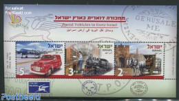 Israel 2013 Postal Transport S/s, Mint NH, Nature - Transport - Horses - Post - Automobiles - Coaches - Aircraft & Avi.. - Ungebraucht (mit Tabs)