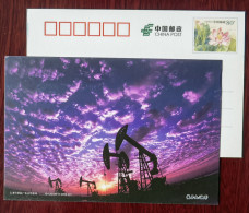 Pump Oil Machine,China 2016 Tianjin Dagang Oilfield Advertising Pre-stamped Card - Aardolie