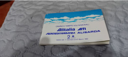 ORARI E TARIFFE VOLI NAZIONALI ALITALIA AT1 ARMEDITERRANEA ALISARDA 1982 - Timetables