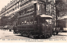 75 .n° 108871 .  Paris. Tramway A Vapeur Systeme V Purrey . - Public Transport (surface)