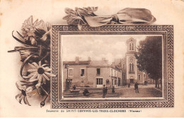 86 .n° 109071. Saint Gervais Les Trois Clochers . Souvenir .l Eglise  . - Saint Gervais Les Trois Clochers