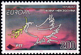 BOSNIA & HERZEGOVINA 1995 EUROPA: Peace And Freedom, MNH - 1995