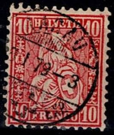 SWITZERLAND 1881 SITTED HELVETIA MI No 38 USED VF!! - Used Stamps