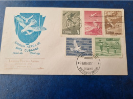 CUBA  PRIMER  DIA  1956   AVES  //  PARFAIT  ETAT  //  1er  CHOIX  // - FDC