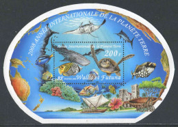 FEUILLET** De 2008 Gommé De WALLIS & FUTUNA "ANNEE INTERNATIONALE DE LA PLANETE TERRE" - Blocks & Kleinbögen