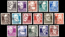 ALLEMAGNE / DEUTSCHLAND (Soviet Zone) - 1948 Mi.212/27 Complete Set Of 16 Very Fine Used (c.40€ For Cheapest Shades) - Used