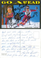 Autogramm AK Ski Alpin Claudia Strobl-Traninger ÖSV Mirnock Afritz Am See Kärnten Österreich Austria Autriche Olympia 92 - Autógrafos