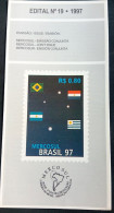 Brochure Brazil Edital 1997 19 Joint Issuance Mercosul Without Stamp - Brieven En Documenten