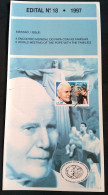 Brochure Brazil Edital 1997 18 Pope With Families Religion Without Stamp - Brieven En Documenten