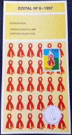 Brochure Brazil Edital 1997 06 Against AIDS Health Without Stamp - Brieven En Documenten